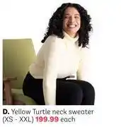 PEP Yellow Turtle Neck Sweater XS-XXL offer