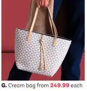 PEP Cream bag (Priced From) offer