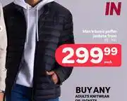 PEP Men's Basic Puffer Jackets XS-XXL (Priced From) offer