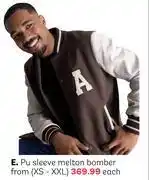 PEP Pu Sleeve Melton Bomber XS-XXL (Priced From) offer