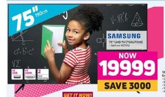 Game Samsung - 75" UHD TV (75AU7000) offer