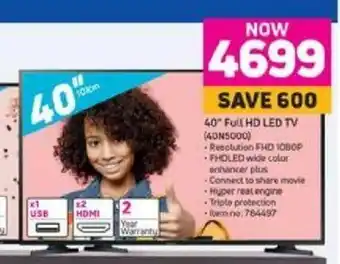 Game 40" Full HD LED TV (40N5000) offer