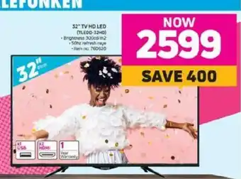 Game 32" TV HD LED (TLEDD-32HD) offer