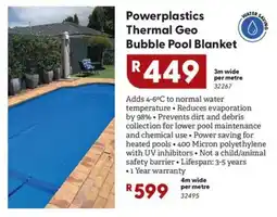 Brights Hardware Powerplastics Thermal Geo Bubble Pool Blanket offer