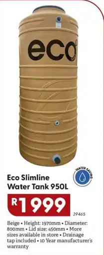 Brights Hardware Eco Slimline Water Tank offer