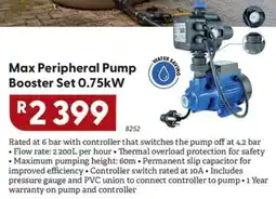 Brights Hardware Max Peripheral Pump Booster Set 0.75kW offer