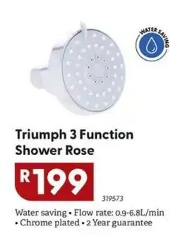 Brights Hardware Triumph 3 Function Shower Rose offer