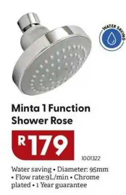 Brights Hardware Minta 1 Function Shower Rose offer