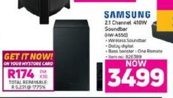 Game Samsung - 2.1 Channel 410W Soundbar (HW-A550) offer