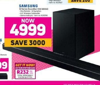 Game Samsung - Q-Series Soundbar (HW-Q600A) offer