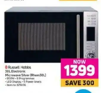 Game Russell Hobbs - 30L Electronic Microwave Silver (Rhem30L) offer