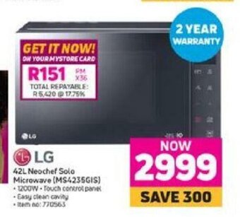 LG - 42L NeoChef Solo Microwave (MS4235GIS)