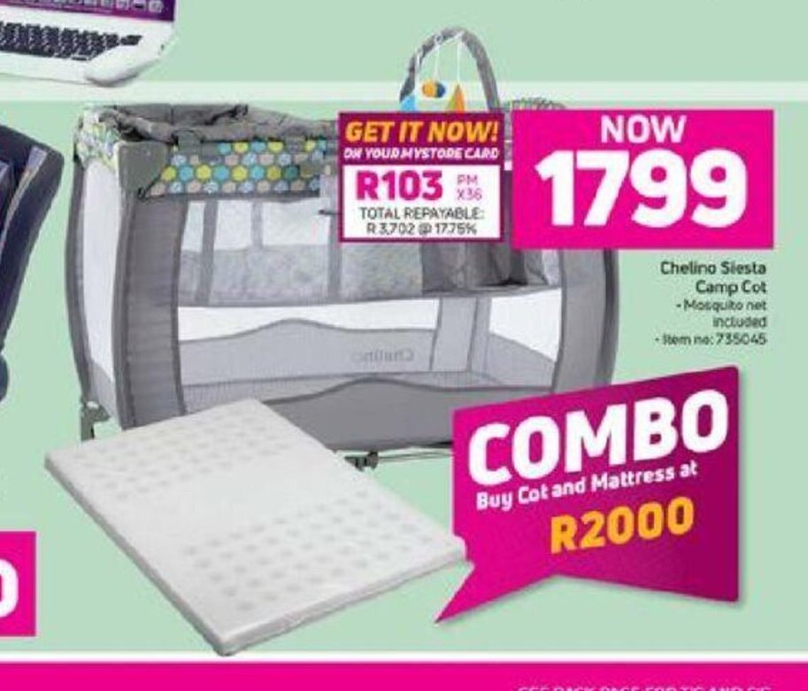 Chelino Siesta Camp Cot offer at Game