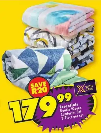 Shoprite Essentials Double/ Queen Comforter Set offer