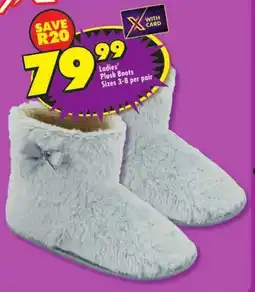 Shoprite Ladies Plush Boots offer
