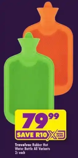 Shoprite Travelvac Rubber Hot Water Bottle All Variants offer