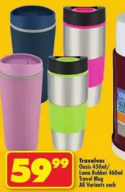 Shoprite Travelvac Oasis/ Lumo Rubber Travel Mug All Variants offer