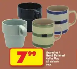 Shoprite Aquarius/ Hand Painted Coffee Mug All Variants offer