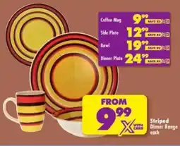 Shoprite Striped Dinner Range offer