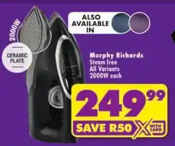 Shoprite Morphy Richards Steam Iron All Variants 2000W offer