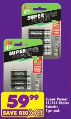 Shoprite Super Power AA/AAA Alkaline Batteries offer