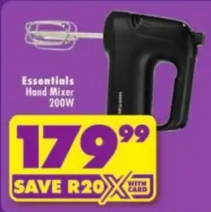 Shoprite Essentials Hand Mixer 200W offer