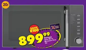 Shoprite Platinum Silver Mirror Microwave Oven offer