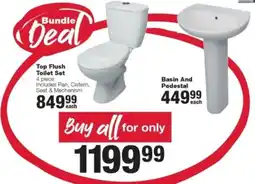 Build It Top Flush Toilet Set plus Basin And Pedestal offer
