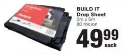 Build It Build it Drop Sheet offer