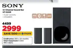 HiFi Corp Sony 5.1 Channel Sound Bar- HT-S20R offer