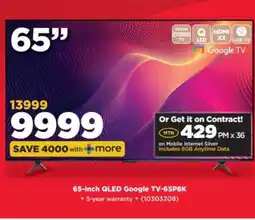 HiFi Corp 65-Inch QLED Google TV-65P8K offer