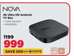 HiFi Corp NOVA 4K Ultra HD Android TV Box offer