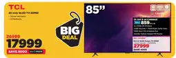 HiFi Corp TCL 85-Inch QLED TV-85PBK offer