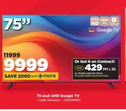 HiFi Corp 75-inch UHD Google TV offer