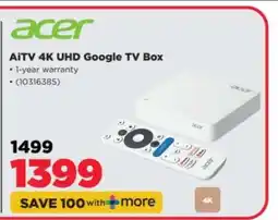 HiFi Corp Acer AITV 4K UHD Google TV Box offer