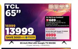 HiFi Corp 65-Inch Mini LED Google TV-65C6K offer