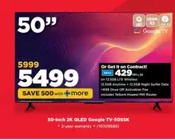 HiFi Corp 50-Inch 2K QLED Google TV-50S5K offer
