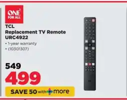 HiFi Corp TCL Replacement TV Remote URC4922 offer