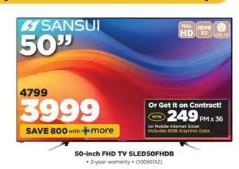 HiFi Corp Sansui 50-inch FHD TV SLED50FHDB offer