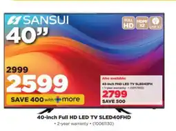HiFi Corp Sansui 40-inch Full HD LED TV SLED40FHD offer