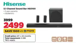 HiFi Corp Hisense 5.1 Channel Sound Bar HS5100 offer