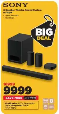 HiFi Corp Sony 6 Speaker Theatre Sound System HT-S60 offer