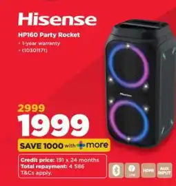 HiFi Corp Hisense HP160 Party Rocket offer