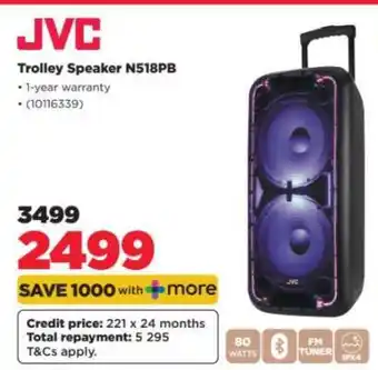 HiFi Corp JVC Trolley Speaker N518PB offer