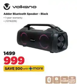 HiFi Corp Volkano Adder Bluetooth Speaker - Black offer