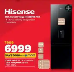 HiFi Corp Hisense 347L Combi Fridge H450BMIB-WD offer