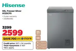 HiFi Corp Hisense 95L Freezer Silver H125CFS offer