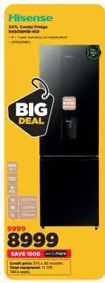 HiFi Corp Hisense 347L Combi Fridge H450BMI8-WD offer