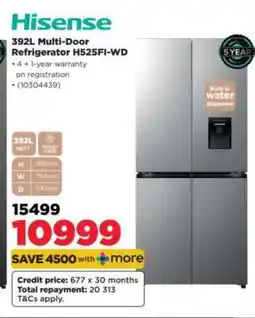 HiFi Corp Hisense 392L Multi-Door Refrigerator H525FI-WD offer