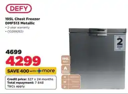 HiFi Corp Defy 195L Chest Freezer DMF513 Metallic offer